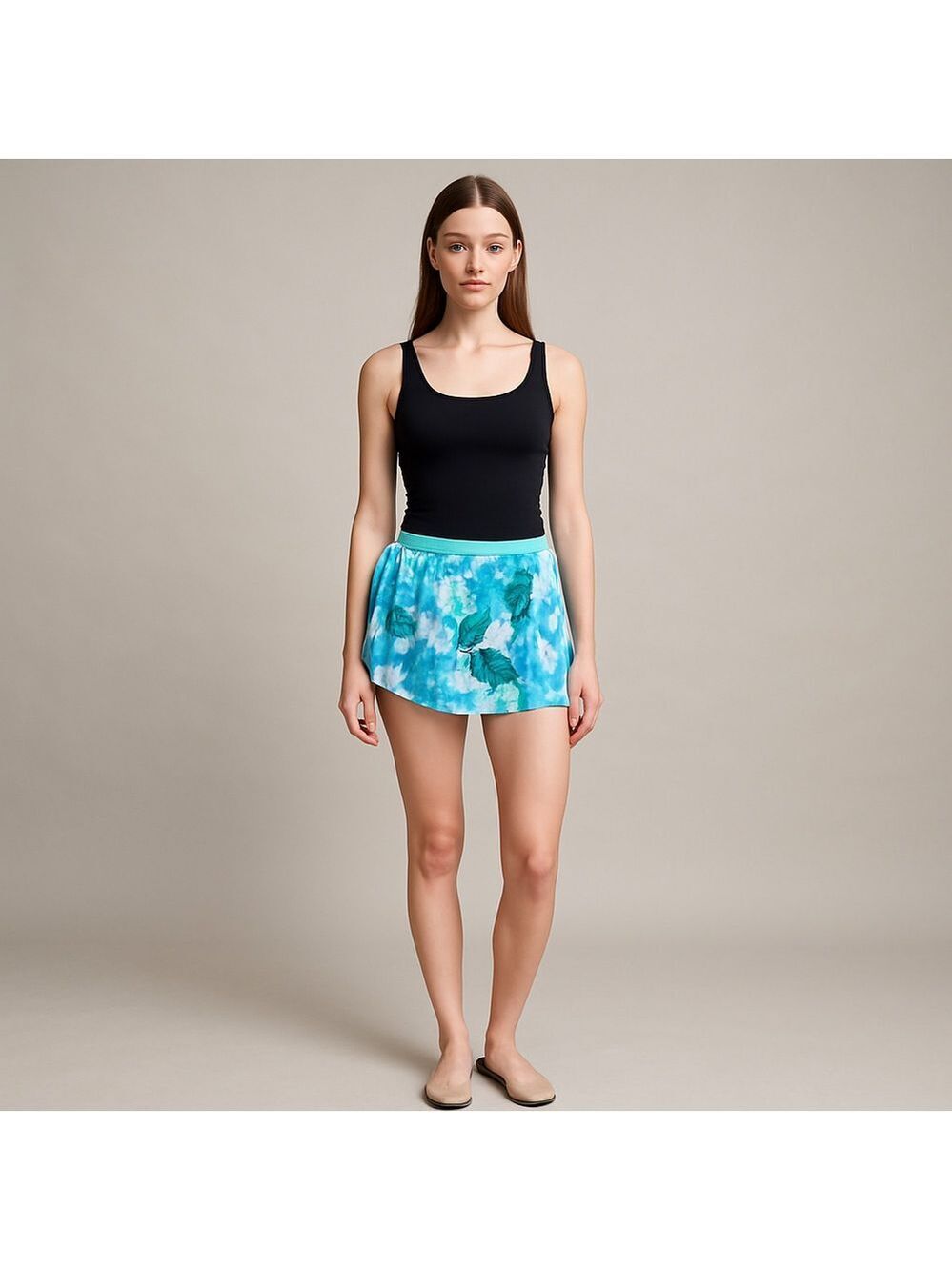 Bikini Bottoms Sarong Wrap Small Teal